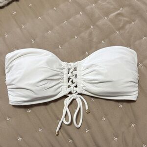 Michael Kors White Strapless Bikini Top